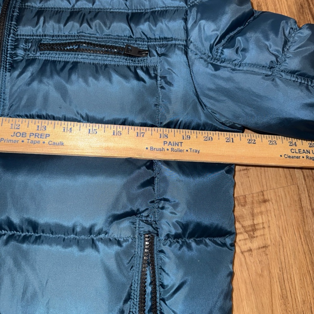 Men’s Navy Blue Moto Style Guess Los Angeles Jacket Size Medium - Picture 6 of 10
